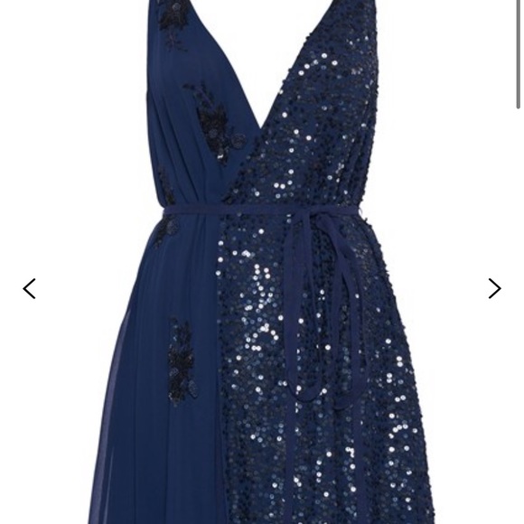 French Connection Blue Sequin Dress - Picture 2 of 16